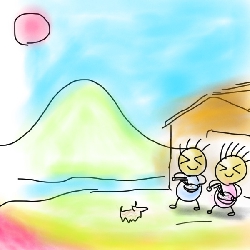 四国漫遊機 iPadでかきました